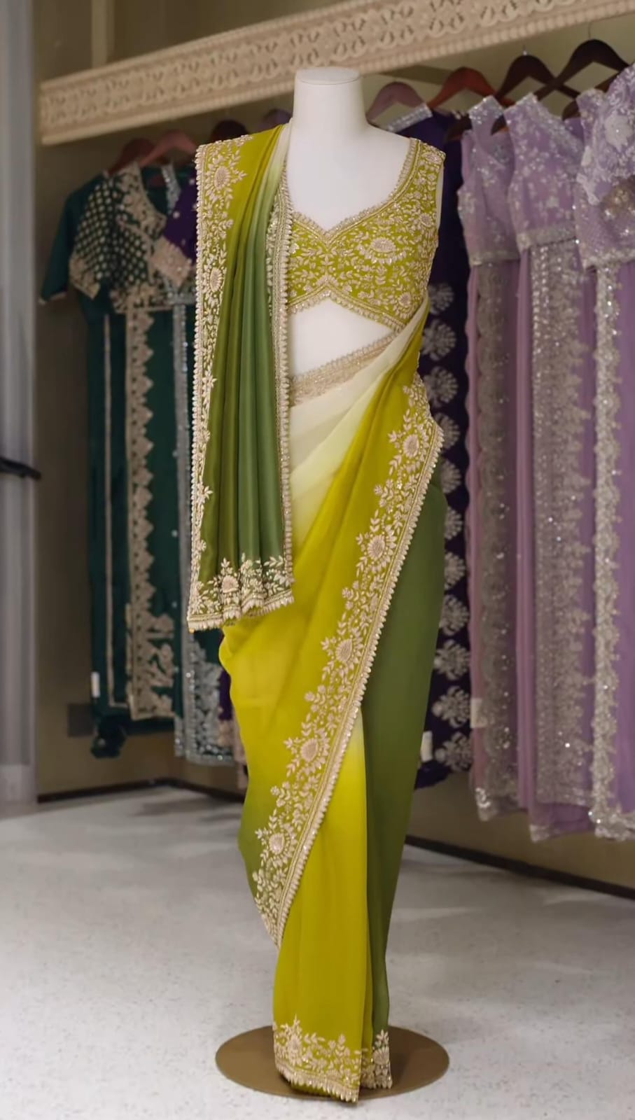 Green Aura Saree