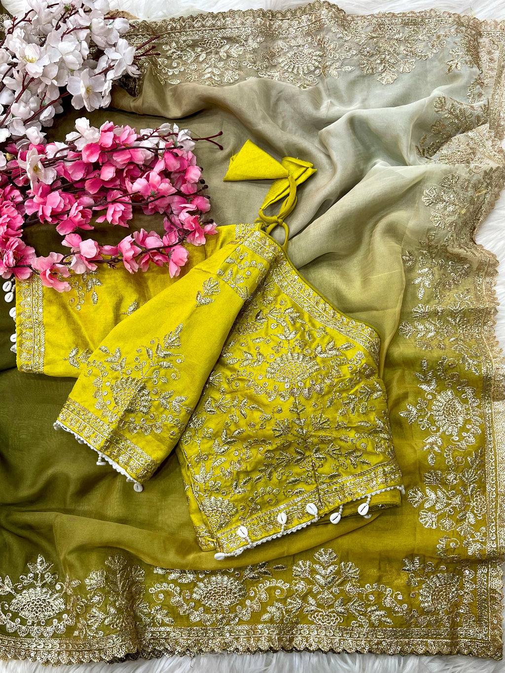 Green Aura Saree