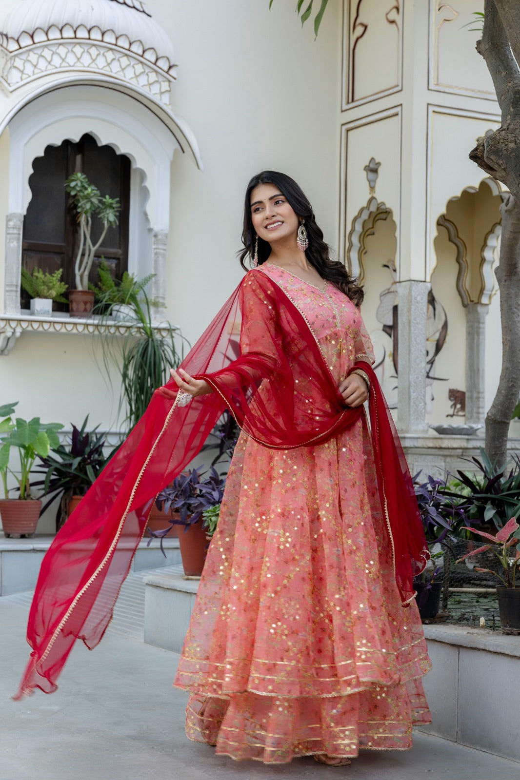 Myra Mirror Anarkali Sharara Set