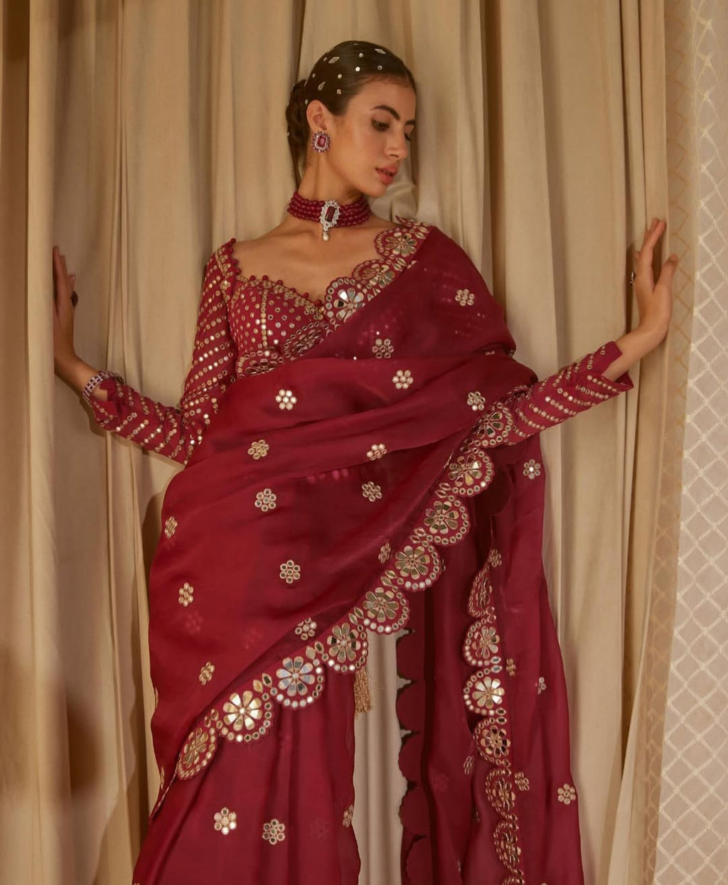 Aaryaa Luxe Mirror Saree
