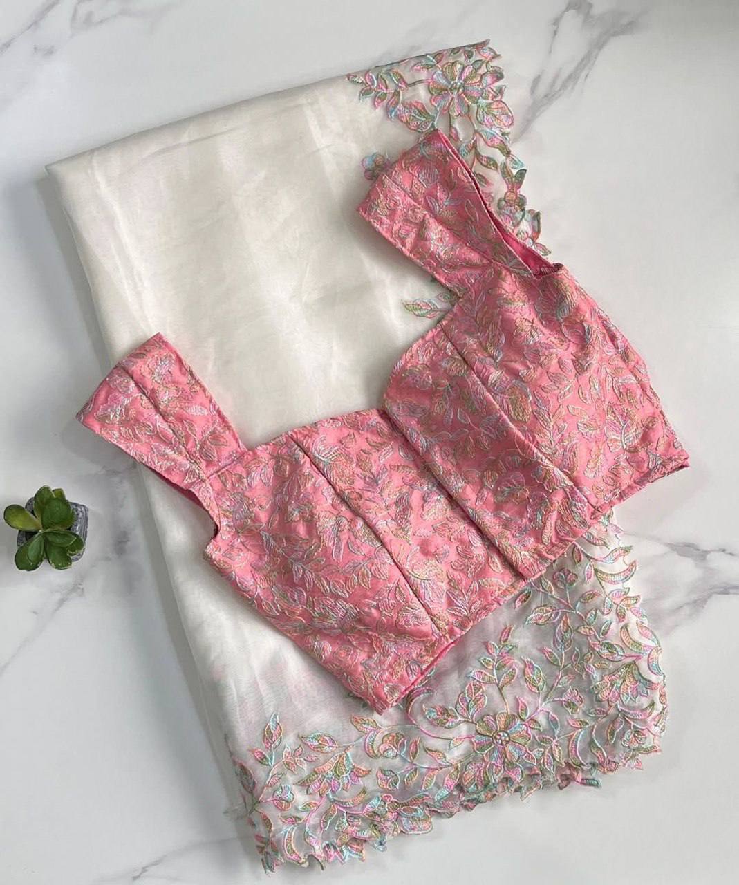 Roseloom Embroidered Saree