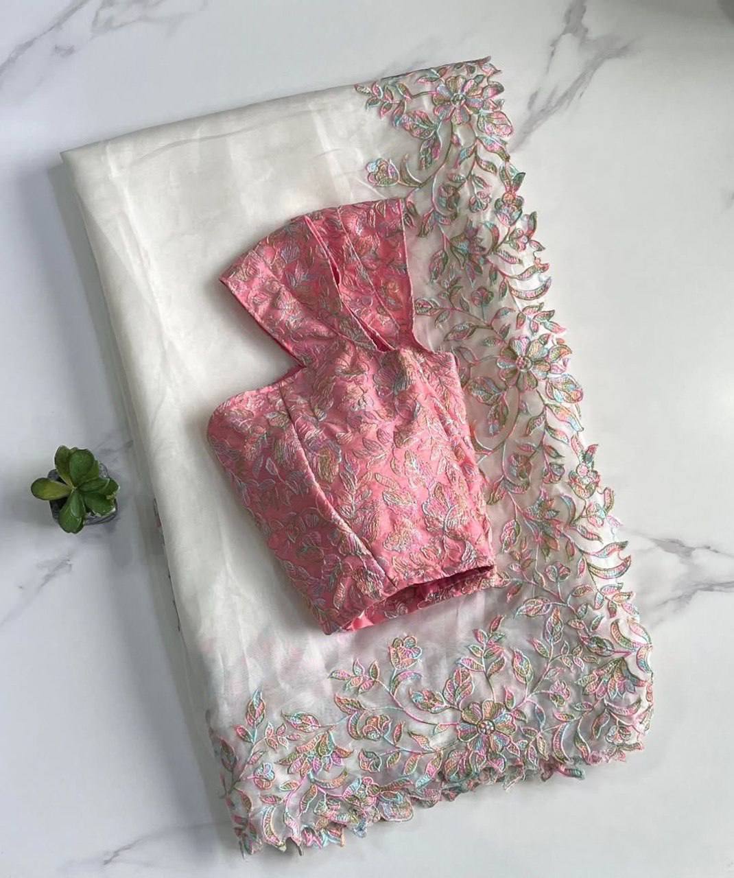 Roseloom Embroidered Saree