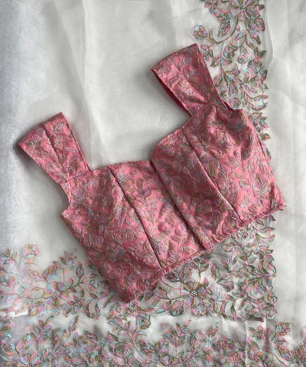 Roseloom Embroidered Saree