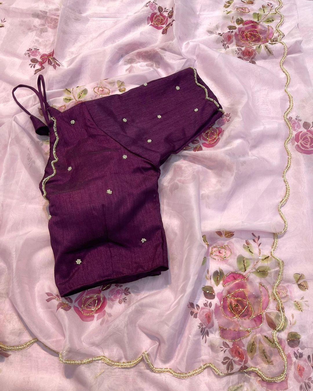 Zoyra Floral Organza Saree