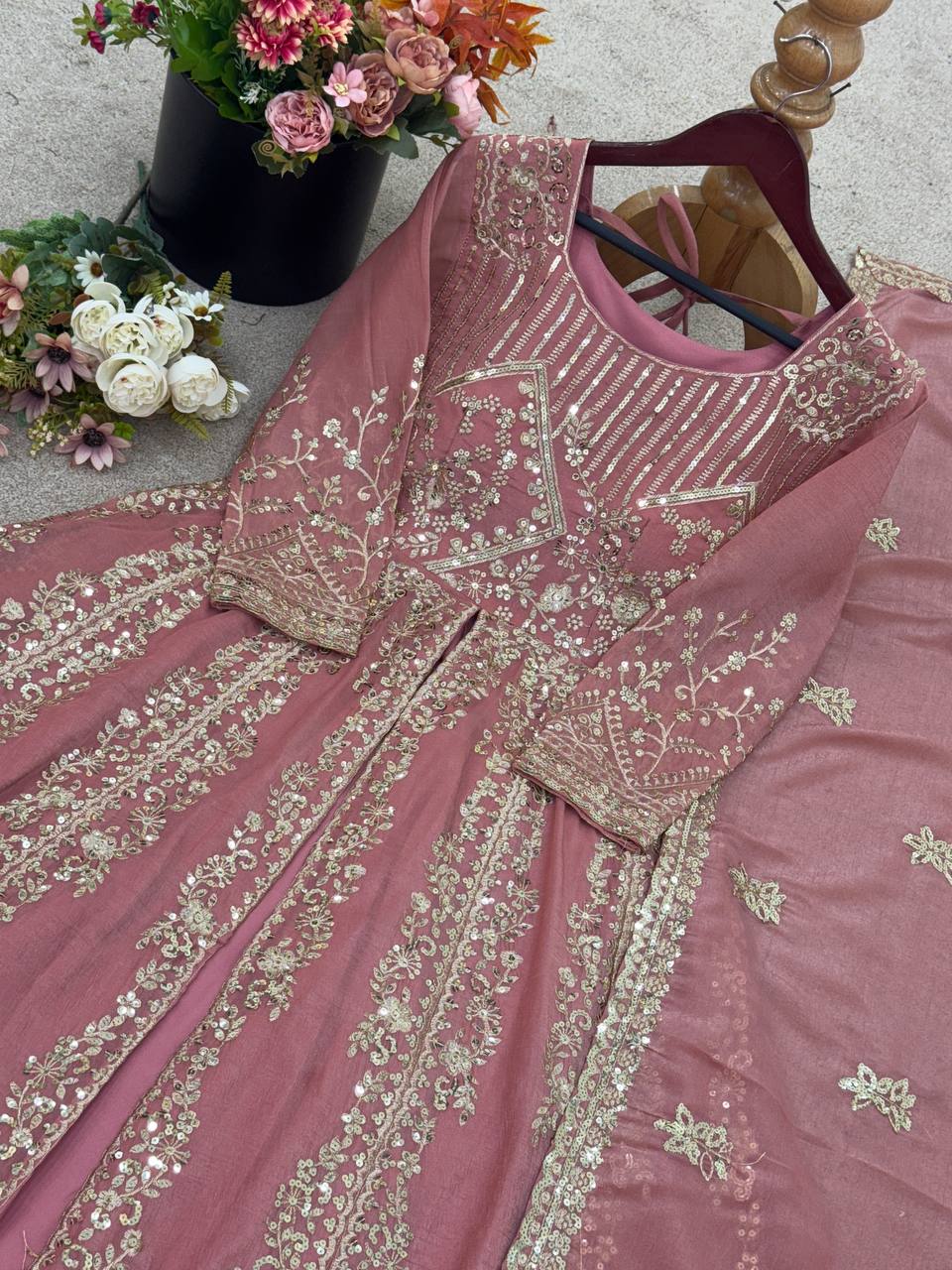 Ishleen Sequin Embroidered Sharara Set