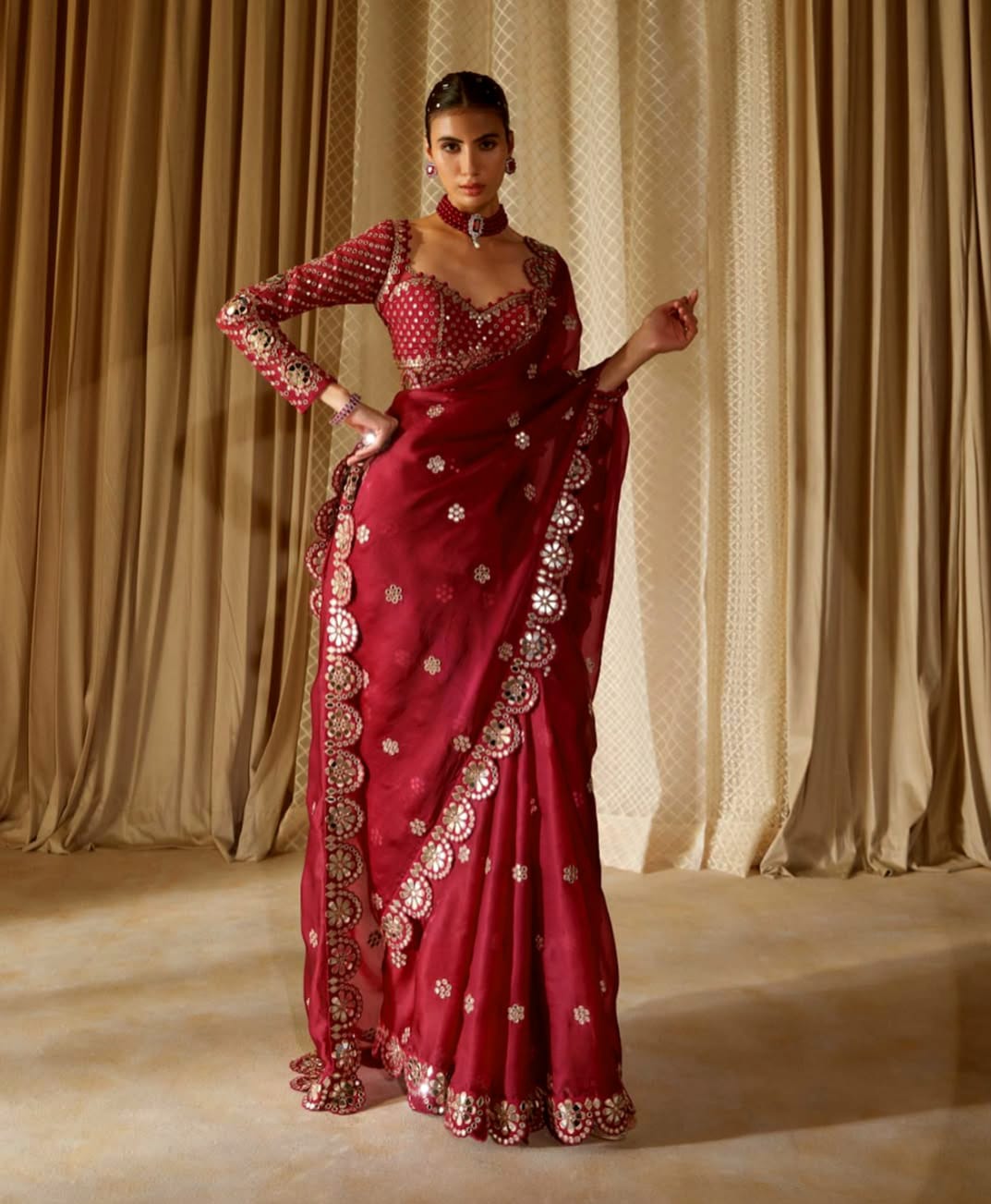Aaryaa Luxe Mirror Saree