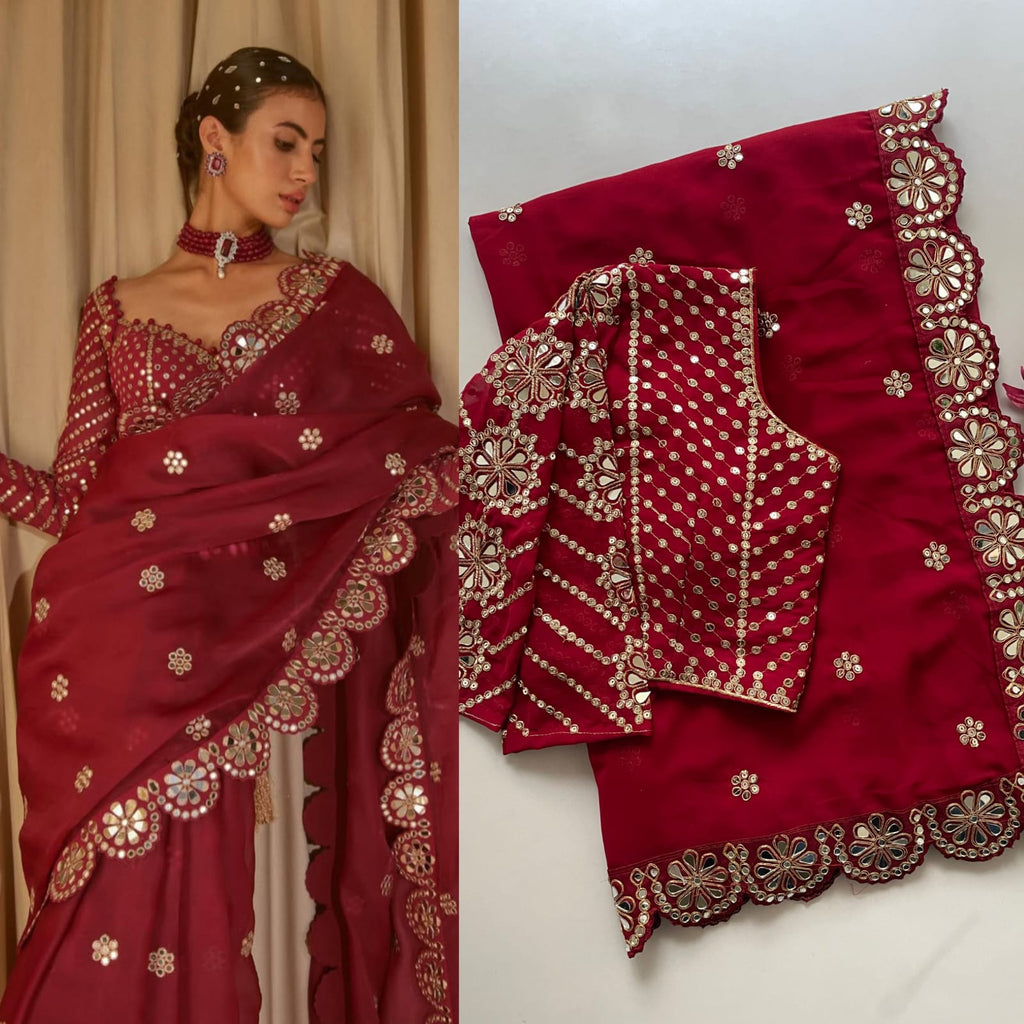 Aaryaa Luxe Mirror Saree
